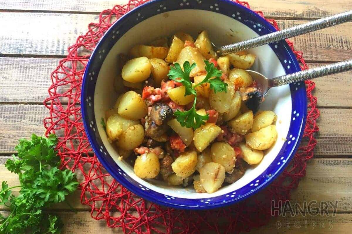 Potato Salad with Bacon and Mushrooms