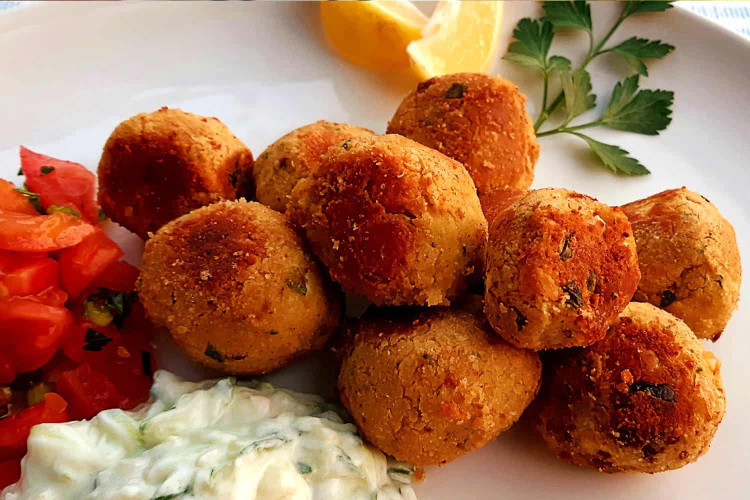 Healthier Chickpea Falafel, Sealed and Oven-Fried